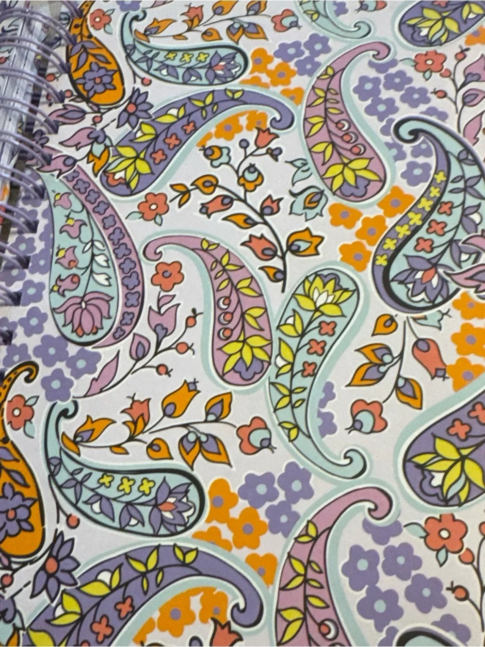 Vera Bradley Non-Dated Large Spiral Planner - Lavender Paisley